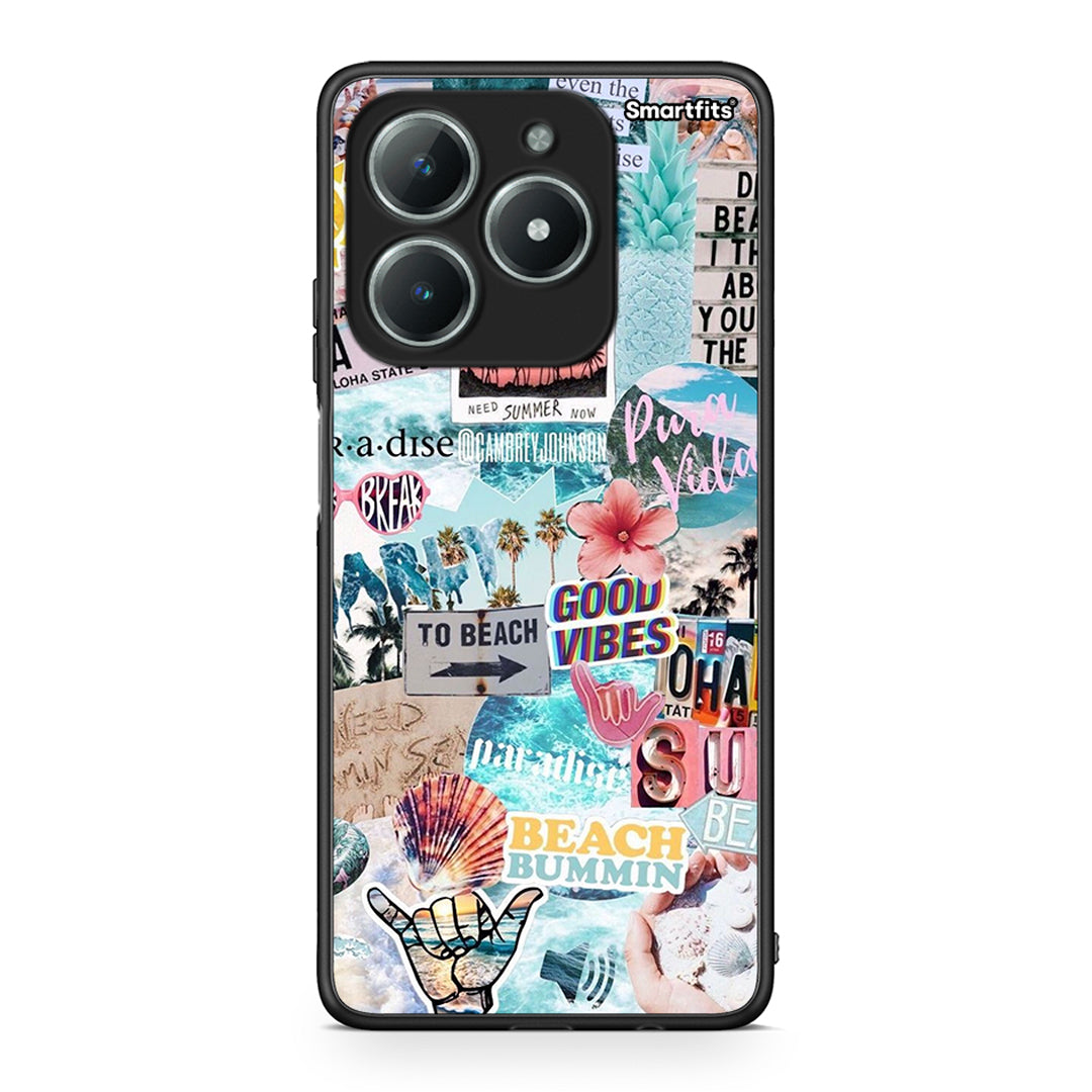 Realme C63 4G Summer Vibes Θήκη από τη Smartfits με σχέδιο στο πίσω μέρος και μαύρο περίβλημα | Smartphone case with colorful back and black bezels by Smartfits