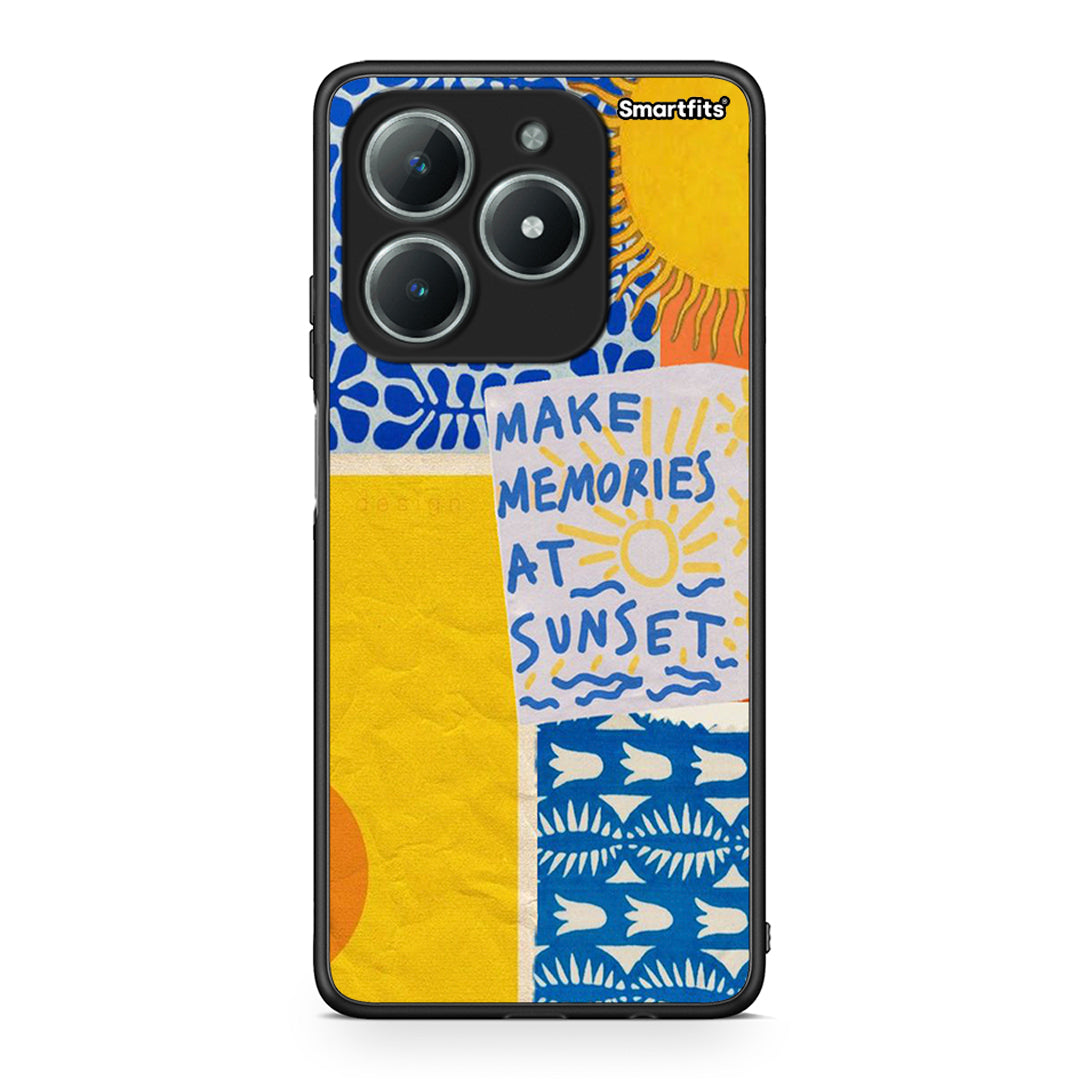Realme C63 4G Sunset Memories Θήκη από τη Smartfits με σχέδιο στο πίσω μέρος και μαύρο περίβλημα | Smartphone case with colorful back and black bezels by Smartfits