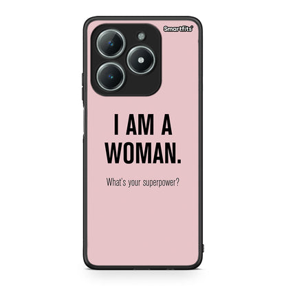 Realme C61 Superpower Woman θήκη από τη Smartfits με σχέδιο στο πίσω μέρος και μαύρο περίβλημα | Smartphone case with colorful back and black bezels by Smartfits