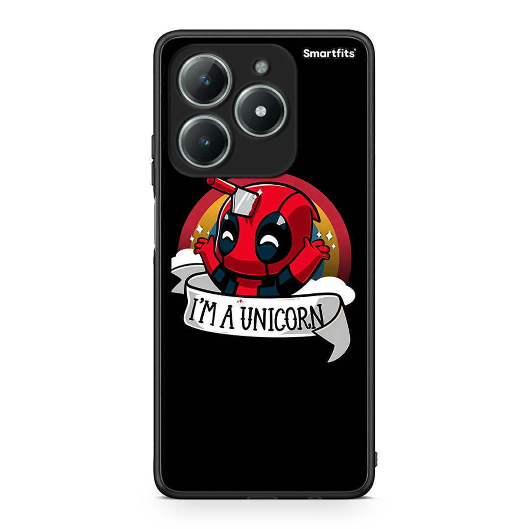 Realme C61 Unicorn Deadpool θήκη από τη Smartfits με σχέδιο στο πίσω μέρος και μαύρο περίβλημα | Smartphone case with colorful back and black bezels by Smartfits