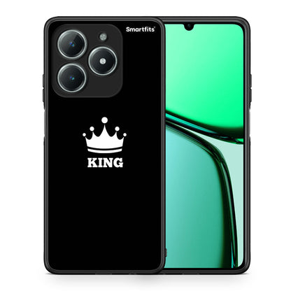 Θήκη Realme C61 King Valentine από τη Smartfits με σχέδιο στο πίσω μέρος και μαύρο περίβλημα | Realme C61 King Valentine case with colorful back and black bezels