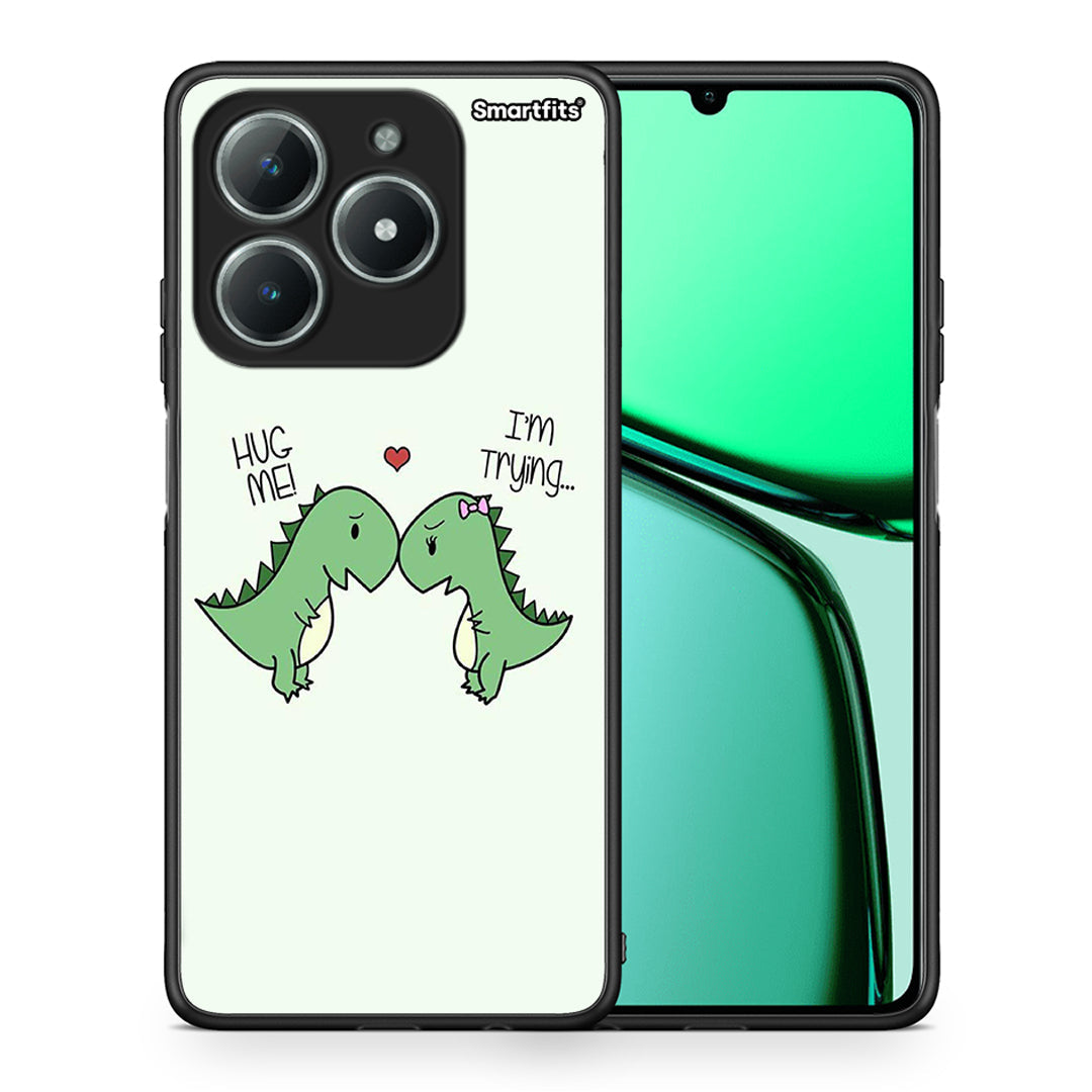 Θήκη Realme C61 Rex Valentine από τη Smartfits με σχέδιο στο πίσω μέρος και μαύρο περίβλημα | Realme C61 Rex Valentine case with colorful back and black bezels