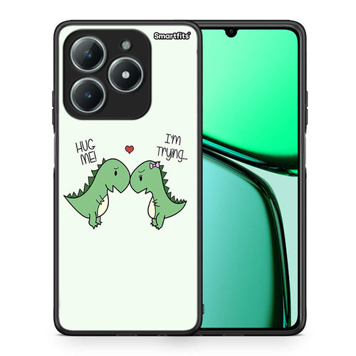 Θήκη Realme C61 Rex Valentine από τη Smartfits με σχέδιο στο πίσω μέρος και μαύρο περίβλημα | Realme C61 Rex Valentine case with colorful back and black bezels