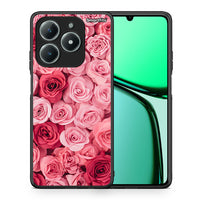 Thumbnail for Θήκη Realme C63 4G RoseGarden Valentine από τη Smartfits με σχέδιο στο πίσω μέρος και μαύρο περίβλημα | Realme C63 4G RoseGarden Valentine case with colorful back and black bezels