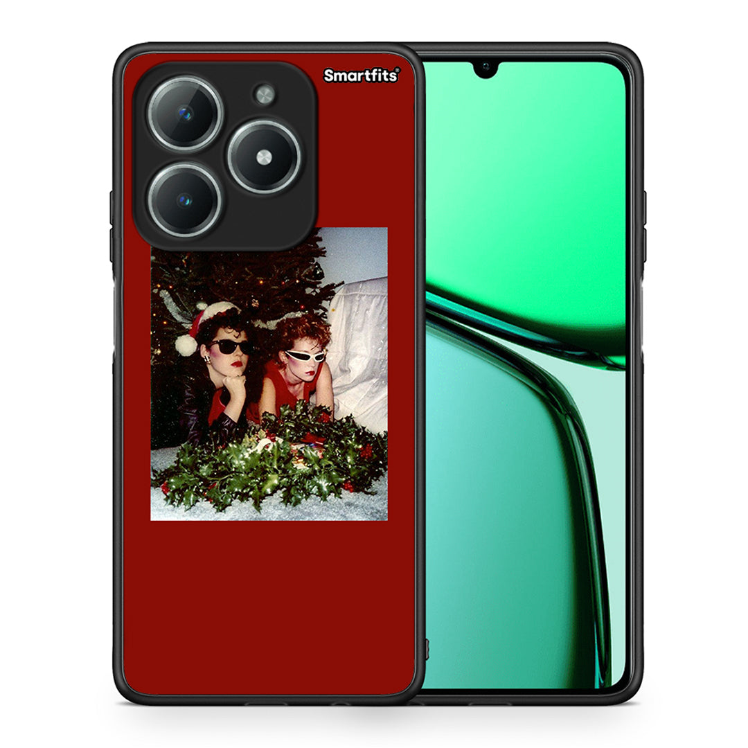 Θήκη Realme C61 Waiting For Xmas από τη Smartfits με σχέδιο στο πίσω μέρος και μαύρο περίβλημα | Realme C61 Waiting For Xmas case with colorful back and black bezels