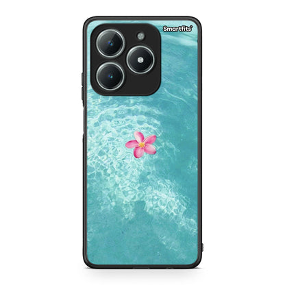 Realme C63 4G Water Flower Θήκη από τη Smartfits με σχέδιο στο πίσω μέρος και μαύρο περίβλημα | Smartphone case with colorful back and black bezels by Smartfits