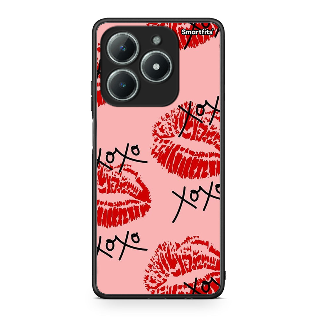 Realme C61 XOXO Lips θήκη από τη Smartfits με σχέδιο στο πίσω μέρος και μαύρο περίβλημα | Smartphone case with colorful back and black bezels by Smartfits