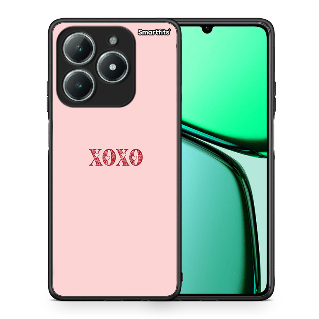 Θήκη Realme C61 XOXO Love από τη Smartfits με σχέδιο στο πίσω μέρος και μαύρο περίβλημα | Realme C61 XOXO Love case with colorful back and black bezels