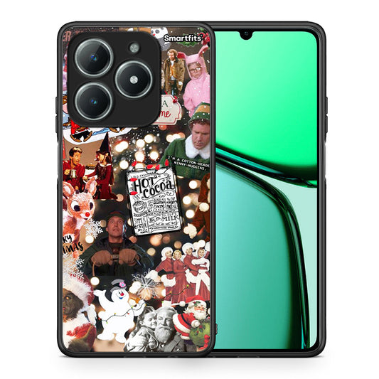 Θήκη Realme C63 4G Xmas Movies από τη Smartfits με σχέδιο στο πίσω μέρος και μαύρο περίβλημα | Realme C63 4G Xmas Movies case with colorful back and black bezels