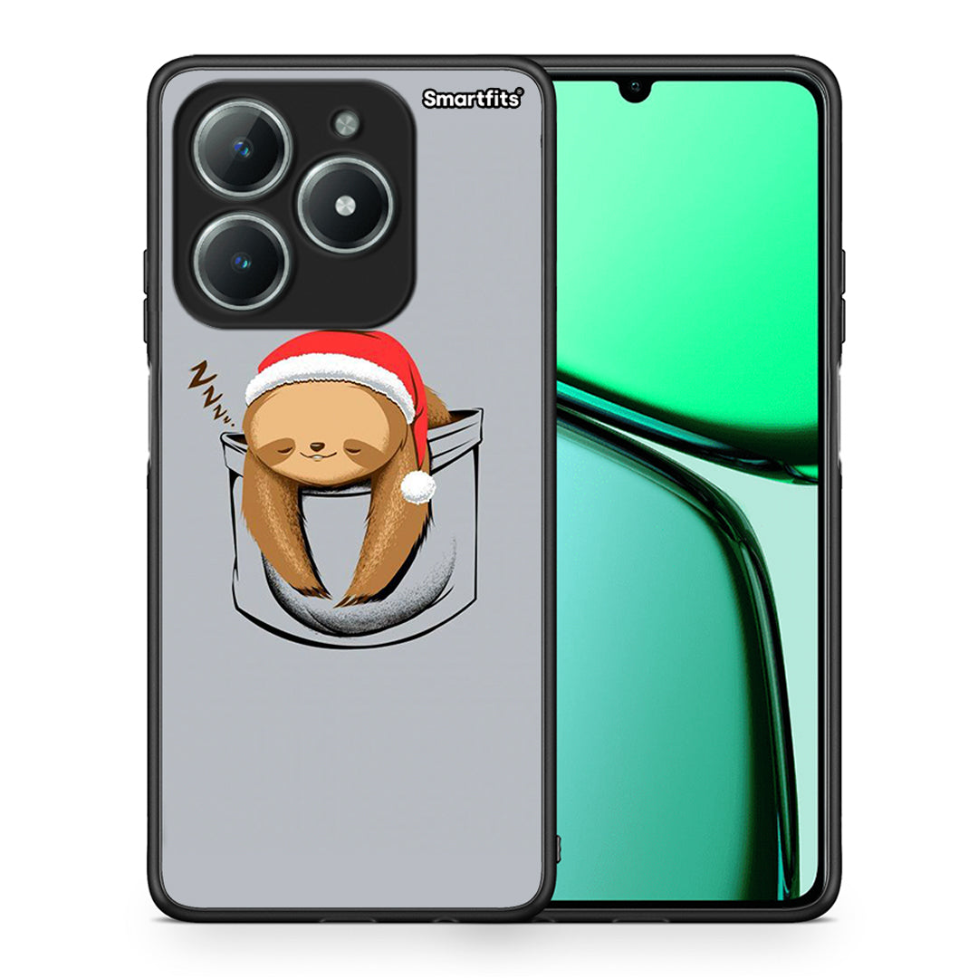 Θήκη Realme C63 4G Xmas Zzzz από τη Smartfits με σχέδιο στο πίσω μέρος και μαύρο περίβλημα | Realme C63 4G Xmas Zzzz case with colorful back and black bezels