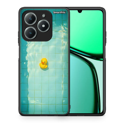 Θήκη Realme C61 Yellow Duck από τη Smartfits με σχέδιο στο πίσω μέρος και μαύρο περίβλημα | Realme C61 Yellow Duck case with colorful back and black bezels
