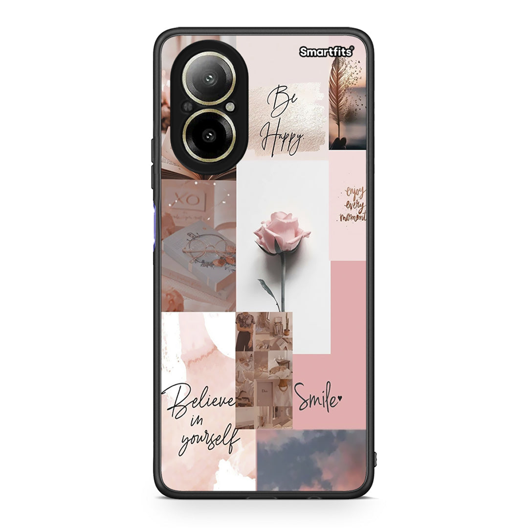 Realme C67 4G Aesthetic Collage θήκη από τη Smartfits με σχέδιο στο πίσω μέρος και μαύρο περίβλημα | Smartphone case with colorful back and black bezels by Smartfits