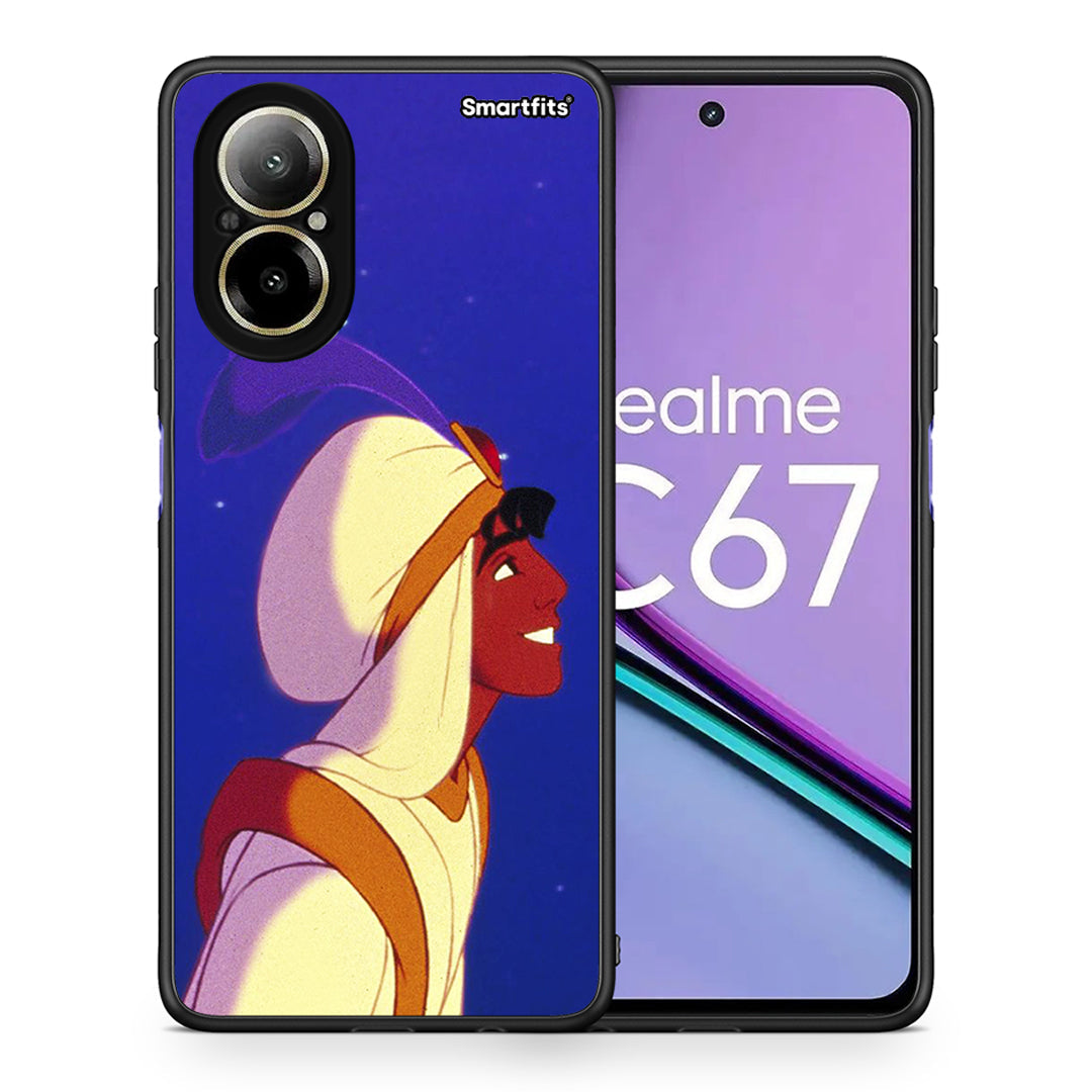 Θήκη Realme C67 4G Alladin And Jasmine Love 1 από τη Smartfits με σχέδιο στο πίσω μέρος και μαύρο περίβλημα | Realme C67 4G Alladin And Jasmine Love 1 case with colorful back and black bezels