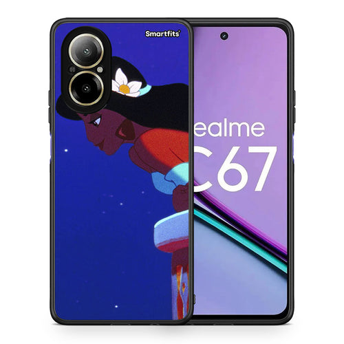 Θήκη Realme C67 4G Alladin And Jasmine Love 2 από τη Smartfits με σχέδιο στο πίσω μέρος και μαύρο περίβλημα | Realme C67 4G Alladin And Jasmine Love 2 case with colorful back and black bezels