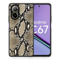 Thumbnail for Θήκη Realme C67 4G Fashion Snake Animal από τη Smartfits με σχέδιο στο πίσω μέρος και μαύρο περίβλημα | Realme C67 4G Fashion Snake Animal case with colorful back and black bezels