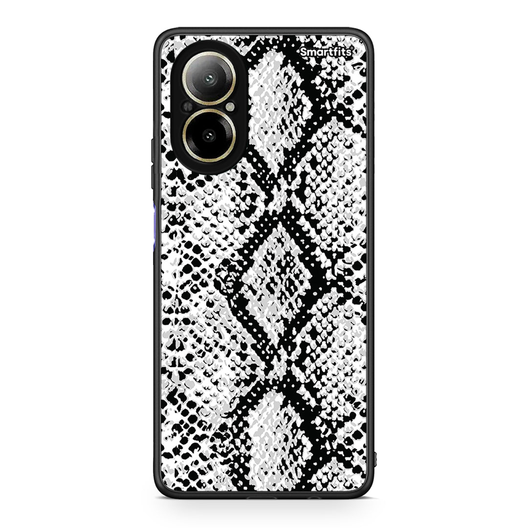 24 - Realme C67 4G White Snake Animal case, cover, bumper