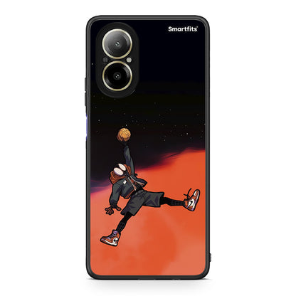 Realme C67 4G Basketball Hero θήκη από τη Smartfits με σχέδιο στο πίσω μέρος και μαύρο περίβλημα | Smartphone case with colorful back and black bezels by Smartfits