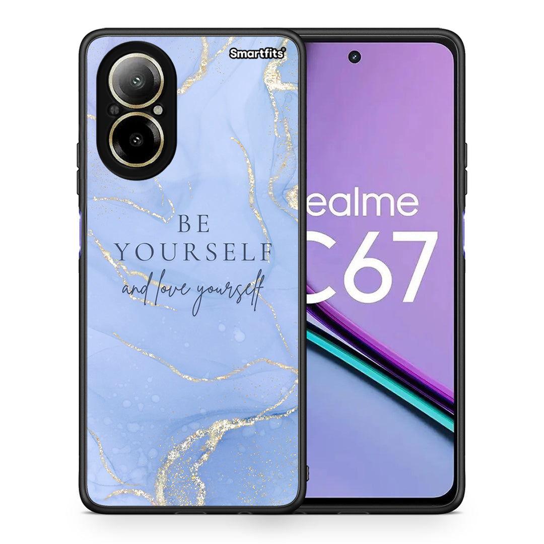 Θήκη Realme C67 4G Be Yourself από τη Smartfits με σχέδιο στο πίσω μέρος και μαύρο περίβλημα | Realme C67 4G Be Yourself case with colorful back and black bezels