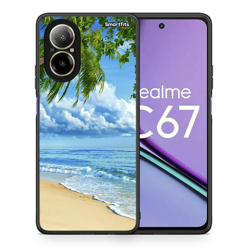 Θήκη Realme C67 4G Beautiful Beach από τη Smartfits με σχέδιο στο πίσω μέρος και μαύρο περίβλημα | Realme C67 4G Beautiful Beach case with colorful back and black bezels