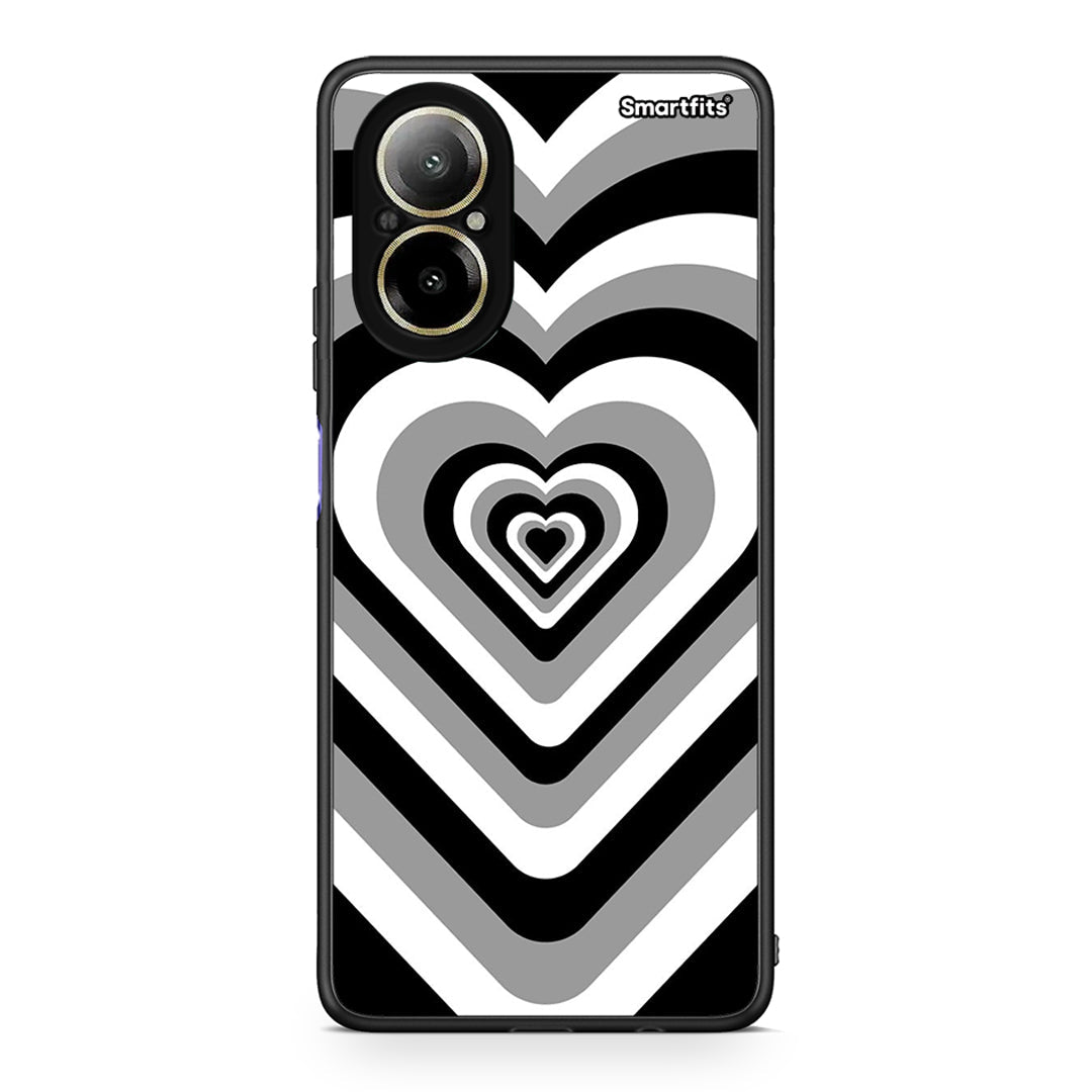 Realme C67 4G Black Hearts θήκη από τη Smartfits με σχέδιο στο πίσω μέρος και μαύρο περίβλημα | Smartphone case with colorful back and black bezels by Smartfits