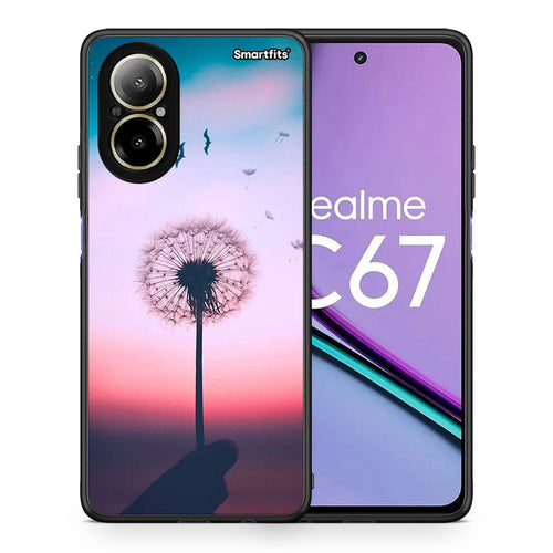Θήκη Realme C67 4G Wish Boho από τη Smartfits με σχέδιο στο πίσω μέρος και μαύρο περίβλημα | Realme C67 4G Wish Boho case with colorful back and black bezels