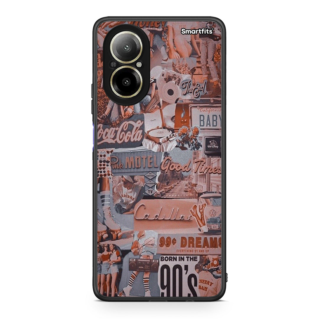 Realme C67 4G Born In 90s θήκη από τη Smartfits με σχέδιο στο πίσω μέρος και μαύρο περίβλημα | Smartphone case with colorful back and black bezels by Smartfits