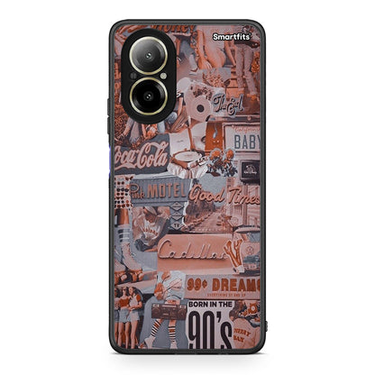 Realme C67 4G Born In 90s θήκη από τη Smartfits με σχέδιο στο πίσω μέρος και μαύρο περίβλημα | Smartphone case with colorful back and black bezels by Smartfits