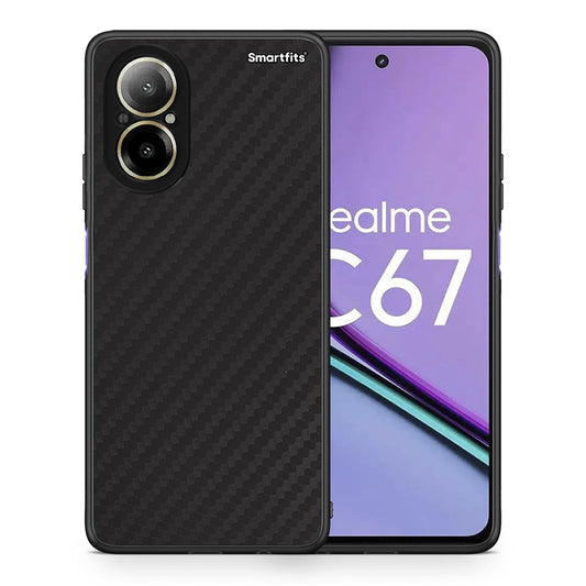 Θήκη Realme C67 4G Carbon Black από τη Smartfits με σχέδιο στο πίσω μέρος και μαύρο περίβλημα | Realme C67 4G Carbon Black case with colorful back and black bezels