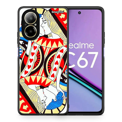 Θήκη Realme C67 4G Card Love από τη Smartfits με σχέδιο στο πίσω μέρος και μαύρο περίβλημα | Realme C67 4G Card Love case with colorful back and black bezels