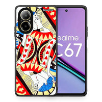 Thumbnail for Θήκη Realme C67 4G Card Love από τη Smartfits με σχέδιο στο πίσω μέρος και μαύρο περίβλημα | Realme C67 4G Card Love case with colorful back and black bezels