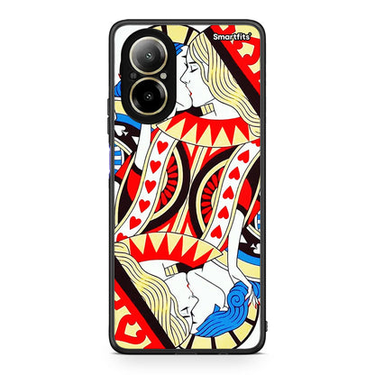 Realme C67 4G Card Love θήκη από τη Smartfits με σχέδιο στο πίσω μέρος και μαύρο περίβλημα | Smartphone case with colorful back and black bezels by Smartfits
