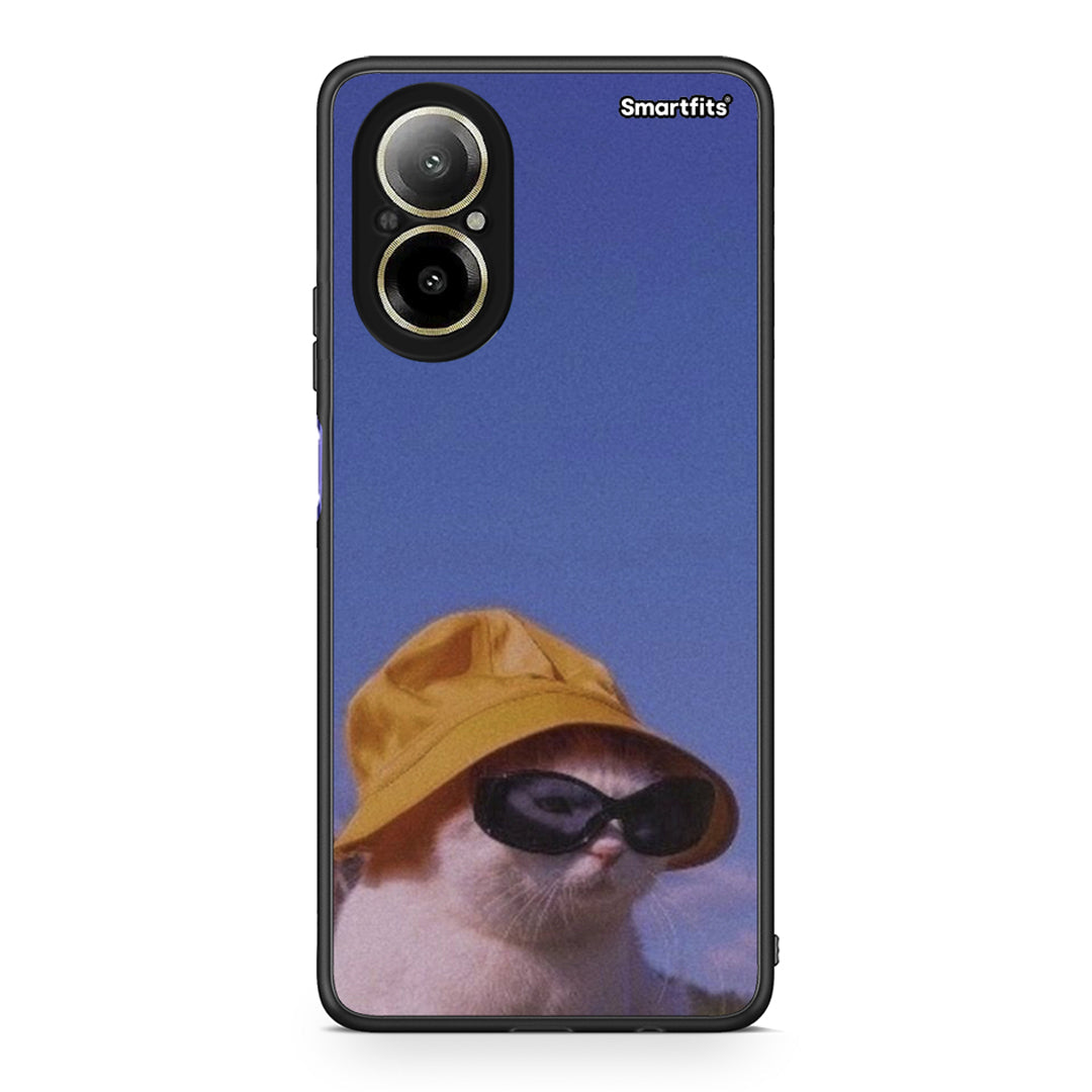 Realme C67 4G Cat Diva θήκη από τη Smartfits με σχέδιο στο πίσω μέρος και μαύρο περίβλημα | Smartphone case with colorful back and black bezels by Smartfits