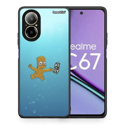 Θήκη Realme C67 4G Chasing Money από τη Smartfits με σχέδιο στο πίσω μέρος και μαύρο περίβλημα | Realme C67 4G Chasing Money case with colorful back and black bezels