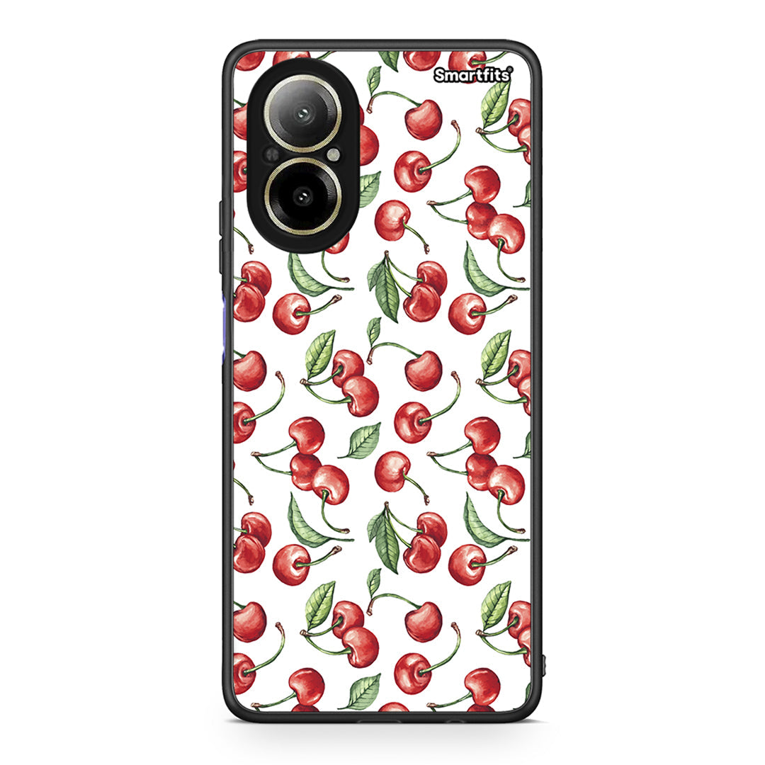 Realme C67 4G Cherry Summer θήκη από τη Smartfits με σχέδιο στο πίσω μέρος και μαύρο περίβλημα | Smartphone case with colorful back and black bezels by Smartfits