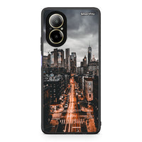 Thumbnail for Realme C67 4G City Lights θήκη από τη Smartfits με σχέδιο στο πίσω μέρος και μαύρο περίβλημα | Smartphone case with colorful back and black bezels by Smartfits