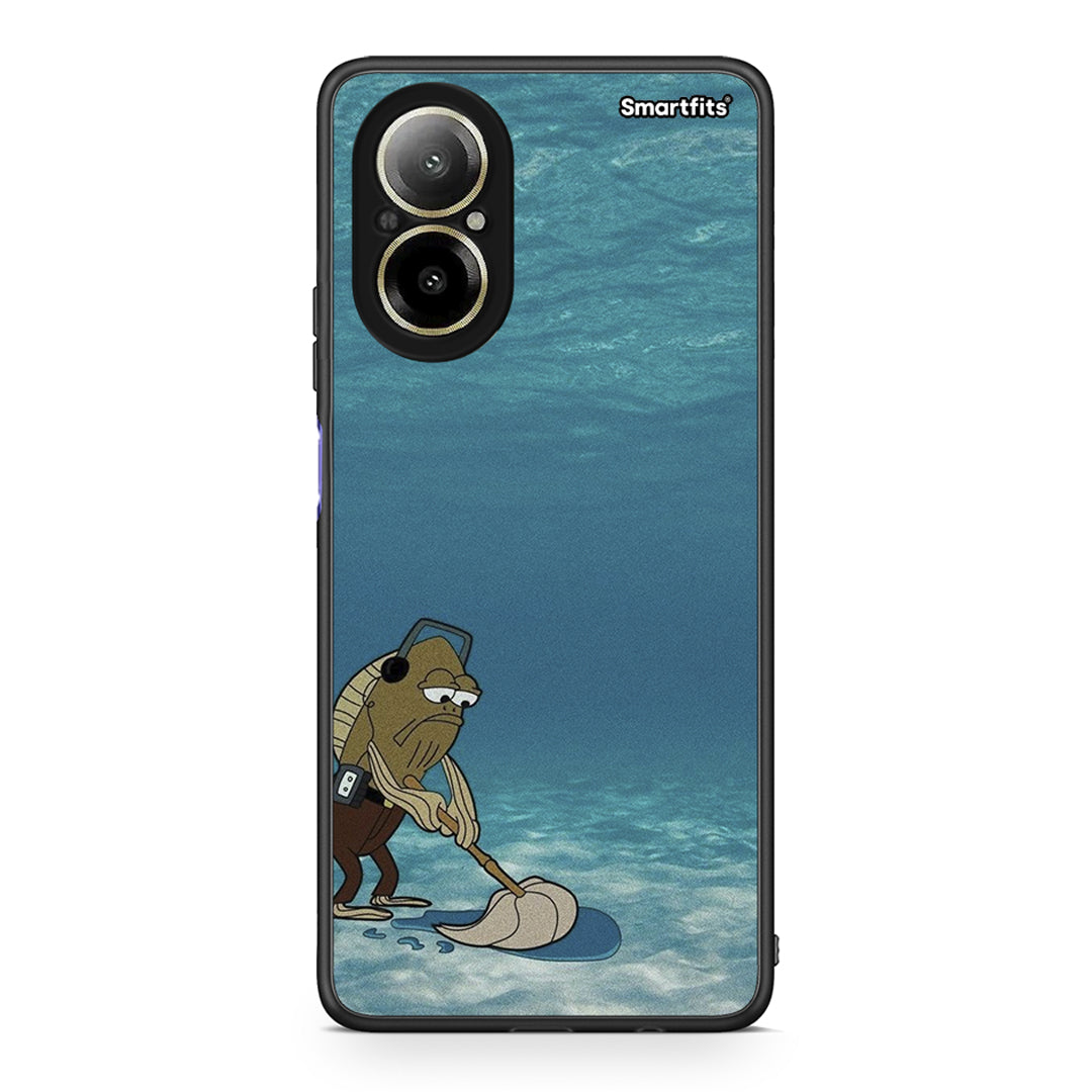 Realme C67 4G Clean The Ocean Θήκη από τη Smartfits με σχέδιο στο πίσω μέρος και μαύρο περίβλημα | Smartphone case with colorful back and black bezels by Smartfits