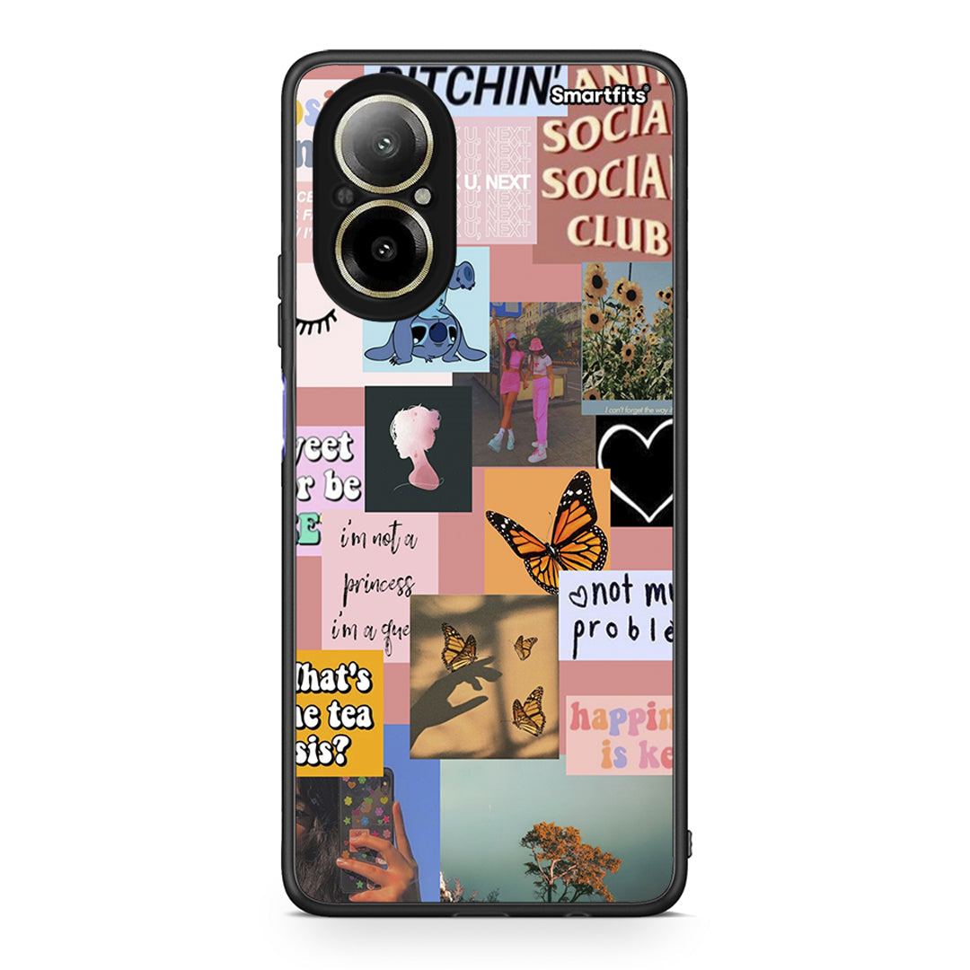 Realme C67 4G Collage Bitchin Θήκη Αγίου Βαλεντίνου από τη Smartfits με σχέδιο στο πίσω μέρος και μαύρο περίβλημα | Smartphone case with colorful back and black bezels by Smartfits