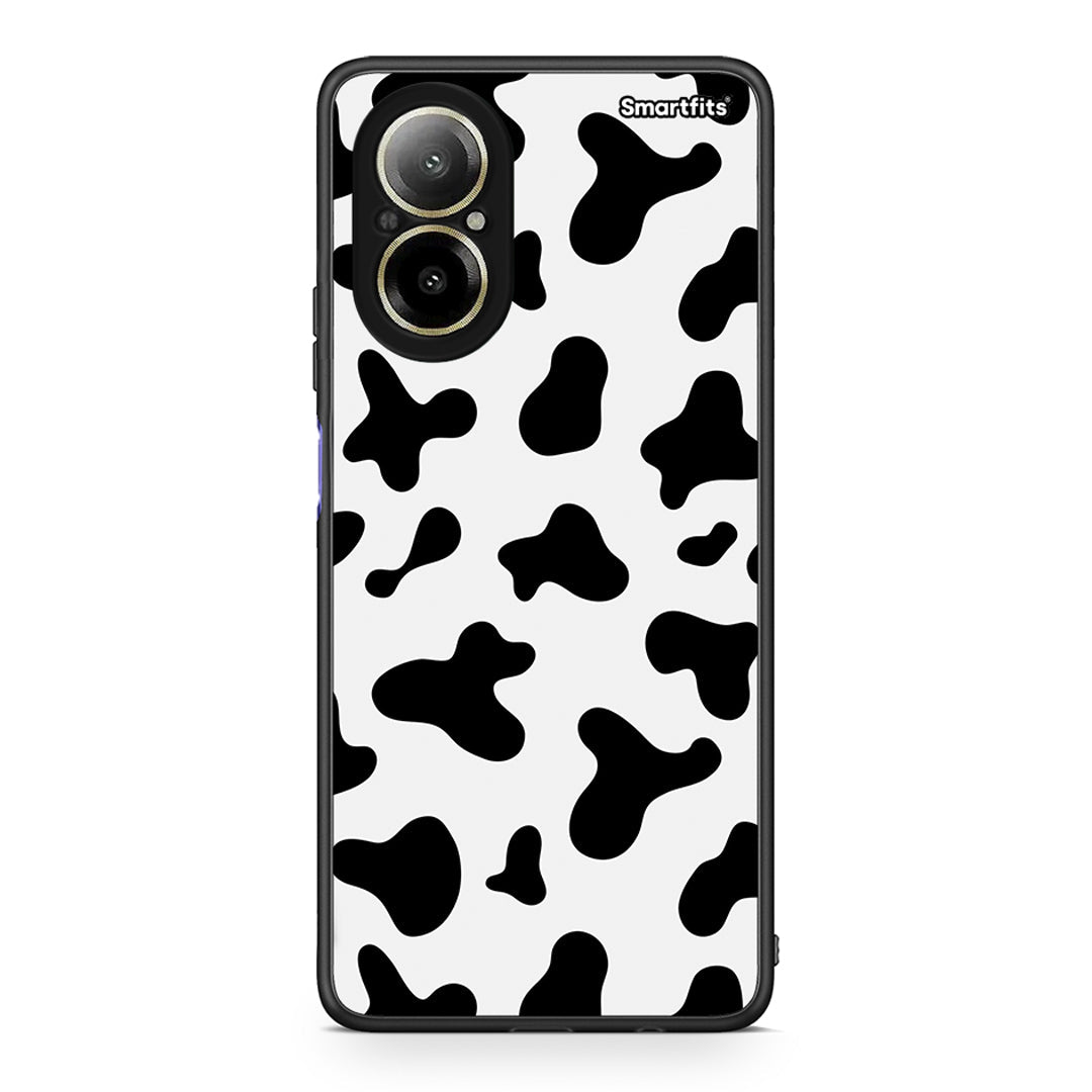 Realme C67 4G Cow Print θήκη από τη Smartfits με σχέδιο στο πίσω μέρος και μαύρο περίβλημα | Smartphone case with colorful back and black bezels by Smartfits