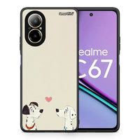 Thumbnail for Θήκη Realme C67 4G Dalmatians Love από τη Smartfits με σχέδιο στο πίσω μέρος και μαύρο περίβλημα | Realme C67 4G Dalmatians Love case with colorful back and black bezels