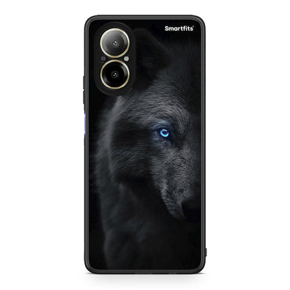 Realme C67 4G Dark Wolf θήκη από τη Smartfits με σχέδιο στο πίσω μέρος και μαύρο περίβλημα | Smartphone case with colorful back and black bezels by Smartfits