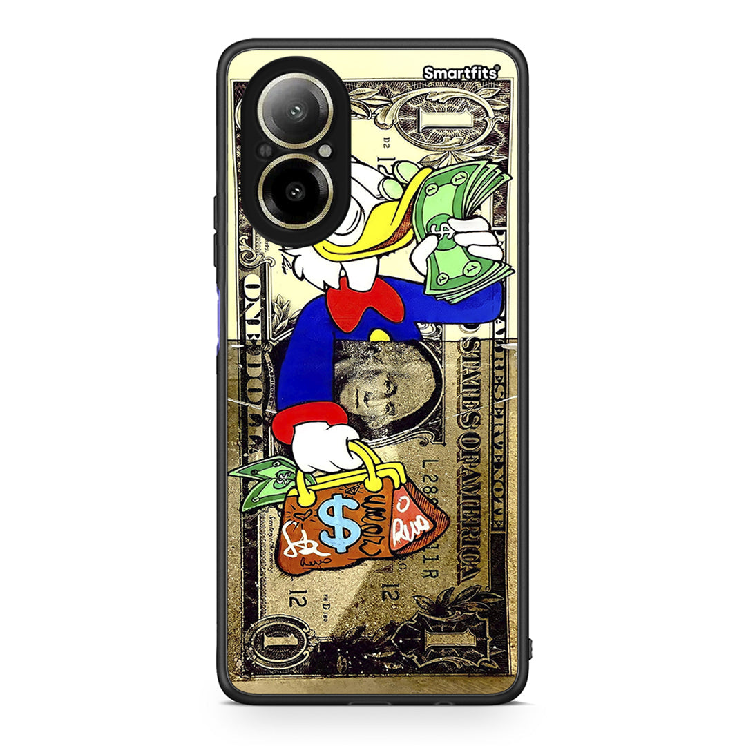 Realme C67 4G Duck Money Θήκη από τη Smartfits με σχέδιο στο πίσω μέρος και μαύρο περίβλημα | Smartphone case with colorful back and black bezels by Smartfits