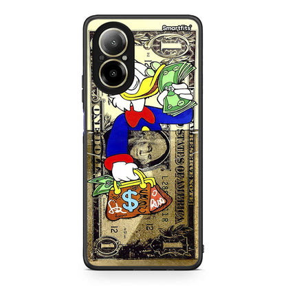 Realme C67 4G Duck Money Θήκη από τη Smartfits με σχέδιο στο πίσω μέρος και μαύρο περίβλημα | Smartphone case with colorful back and black bezels by Smartfits