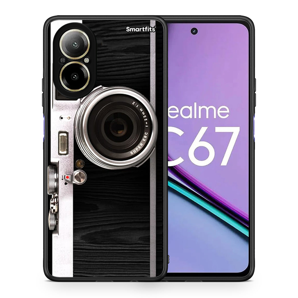 Θήκη Realme C67 4G Emily In Paris από τη Smartfits με σχέδιο στο πίσω μέρος και μαύρο περίβλημα | Realme C67 4G Emily In Paris case with colorful back and black bezels