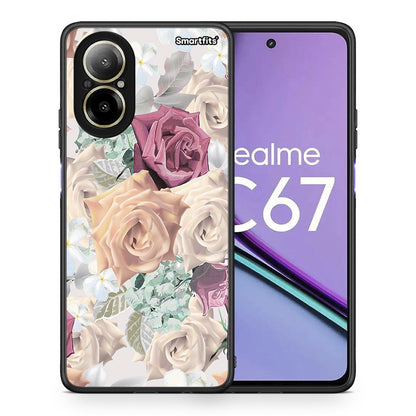 Θήκη Realme C67 4G Bouquet Floral από τη Smartfits με σχέδιο στο πίσω μέρος και μαύρο περίβλημα | Realme C67 4G Bouquet Floral case with colorful back and black bezels