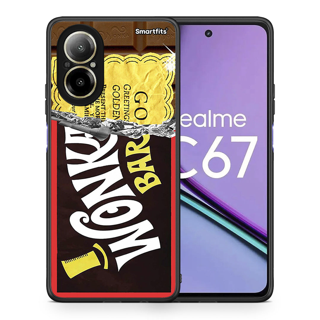 Θήκη Realme C67 4G Golden Ticket από τη Smartfits με σχέδιο στο πίσω μέρος και μαύρο περίβλημα | Realme C67 4G Golden Ticket case with colorful back and black bezels