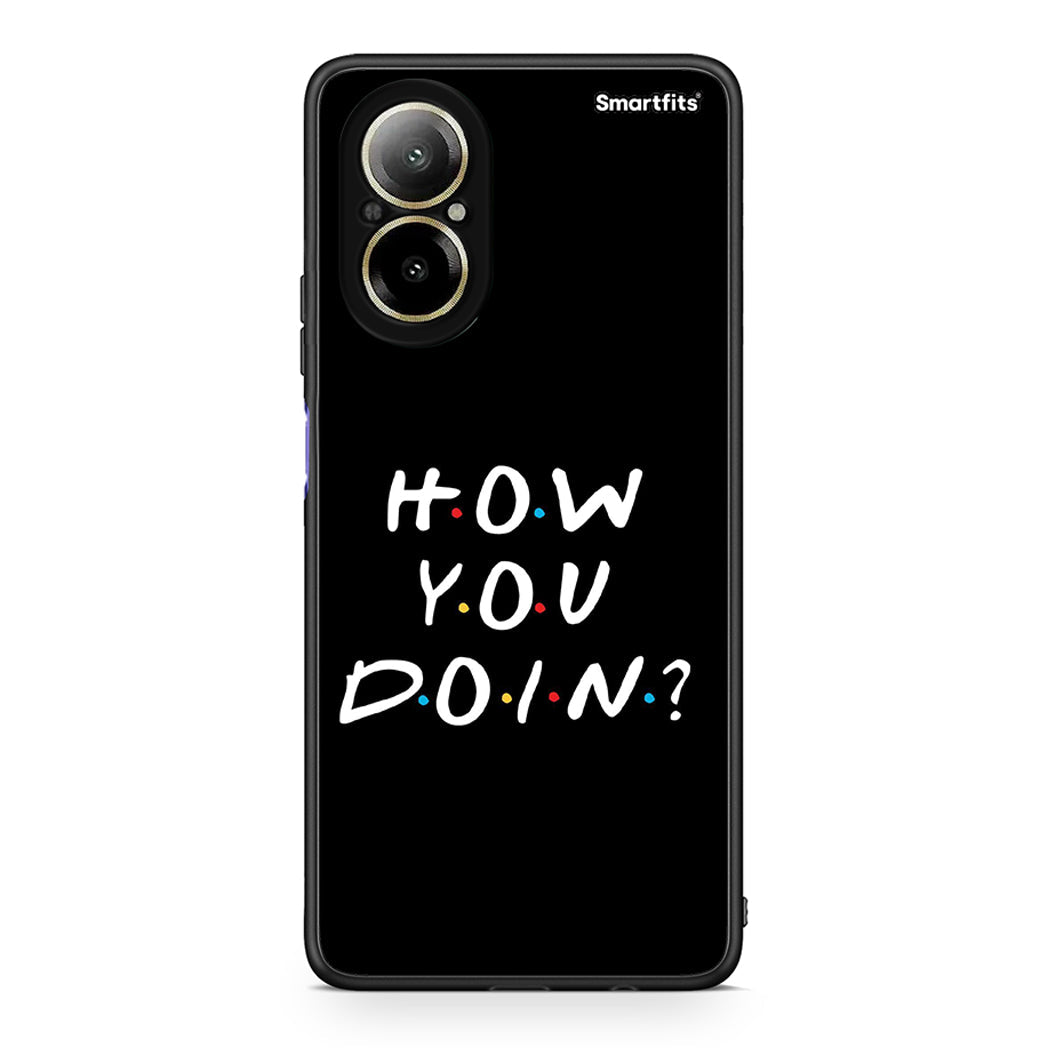 Realme C67 4G How You Doin θήκη από τη Smartfits με σχέδιο στο πίσω μέρος και μαύρο περίβλημα | Smartphone case with colorful back and black bezels by Smartfits