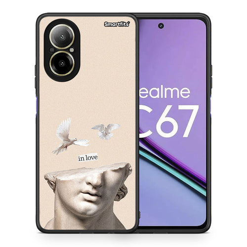 Θήκη Realme C67 4G In Love από τη Smartfits με σχέδιο στο πίσω μέρος και μαύρο περίβλημα | Realme C67 4G In Love case with colorful back and black bezels