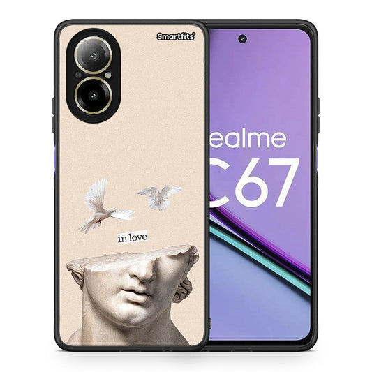 Θήκη Realme C67 4G In Love από τη Smartfits με σχέδιο στο πίσω μέρος και μαύρο περίβλημα | Realme C67 4G In Love case with colorful back and black bezels