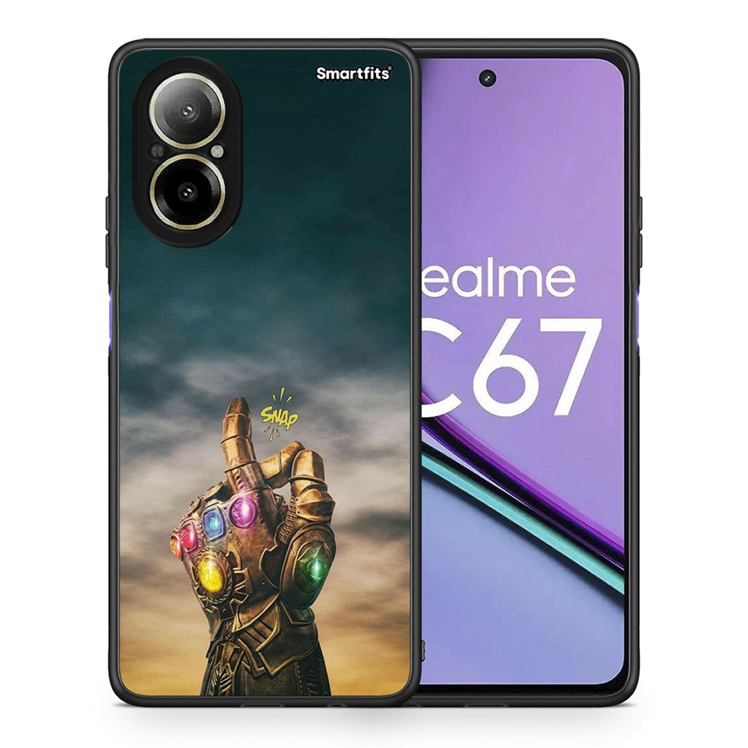 Θήκη Realme C67 4G Infinity Snap από τη Smartfits με σχέδιο στο πίσω μέρος και μαύρο περίβλημα | Realme C67 4G Infinity Snap case with colorful back and black bezels