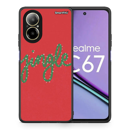 Θήκη Realme C67 4G Jingle Xmas από τη Smartfits με σχέδιο στο πίσω μέρος και μαύρο περίβλημα | Realme C67 4G Jingle Xmas case with colorful back and black bezels